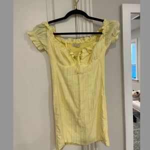 O.VIANCA Yellow Bodycon Mini Dress